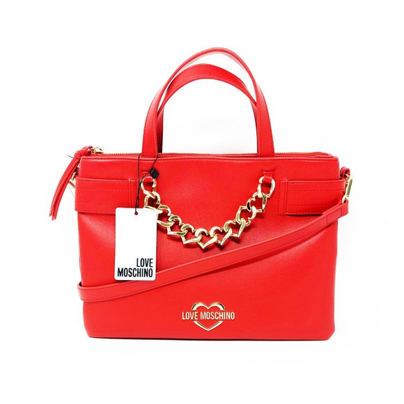 Love Moschino Handbags - New Love Moschino Borsa Pu Rosso Red Satchel Bag
